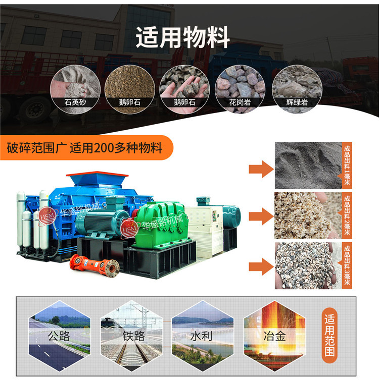 液壓對輥制砂機(jī)適應(yīng)物料